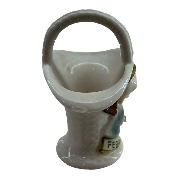 February Birthday Angel Adriane Basket Figure Purple Rhinestones DAMAGE READ VTG - Picture 4 of 12